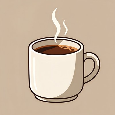 Warm coffee cup on a table