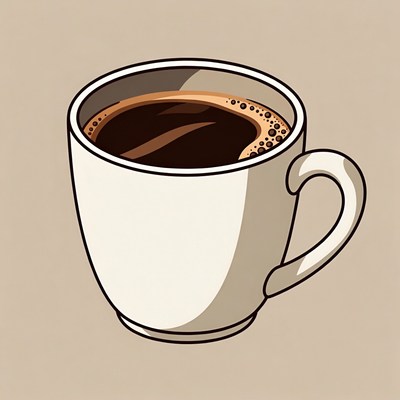 Coffee cup on simple background