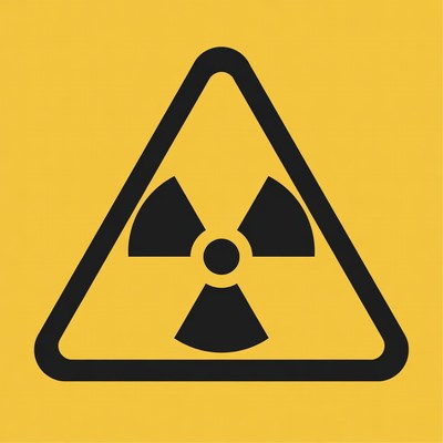 Warning sign for radioactive materials