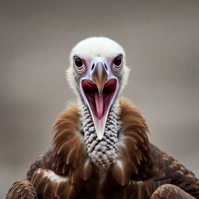 Vulture showing its beak in the wild