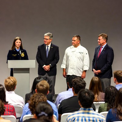 Student leaders speak at event