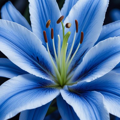 Blue flower with detailed structure