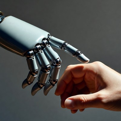 Human hand meets robotic hand