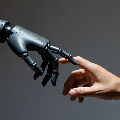 Human and robot hand interaction
