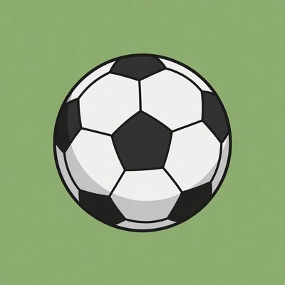 Soccer ball on a green field