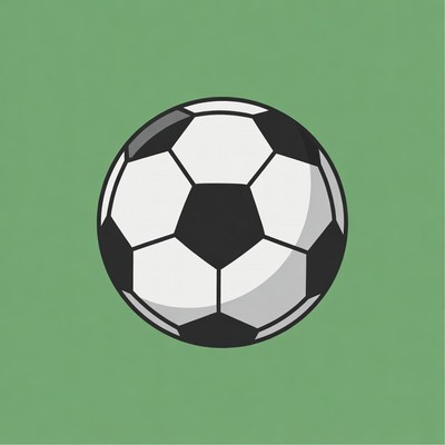 Soccer ball on a green field
