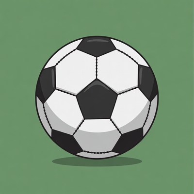 Soccer ball resting on the ground