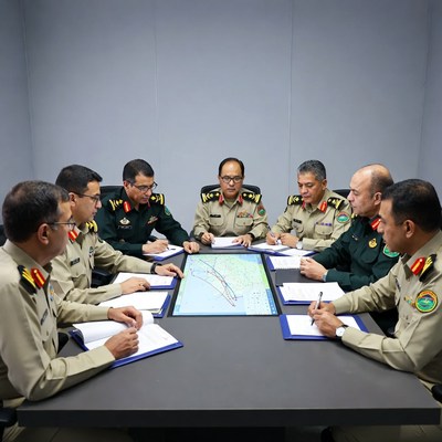 Military leaders discuss strategy in meeting