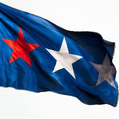 Flag waving in the wind