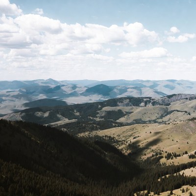 View of mountains and hills in daylight