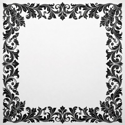 Decorative floral border design