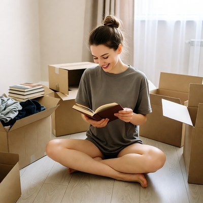 Reading during the move at home