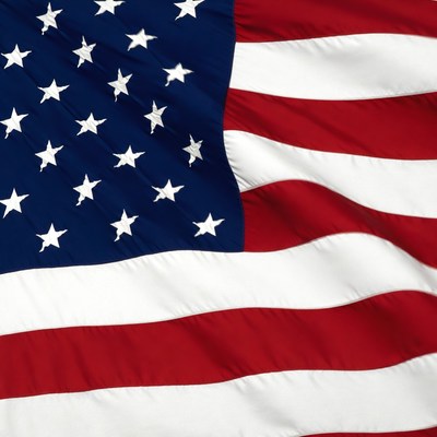 American flag waving in the wind