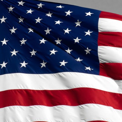United states flag waving in the wind