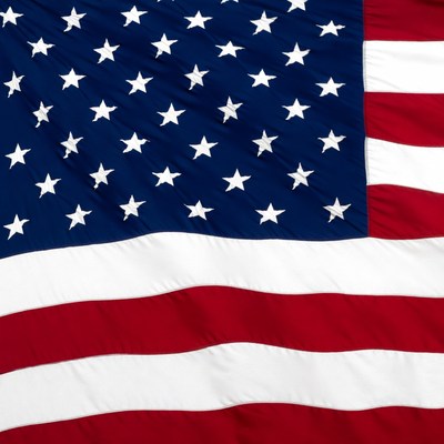 Stars and stripes waving in the breeze