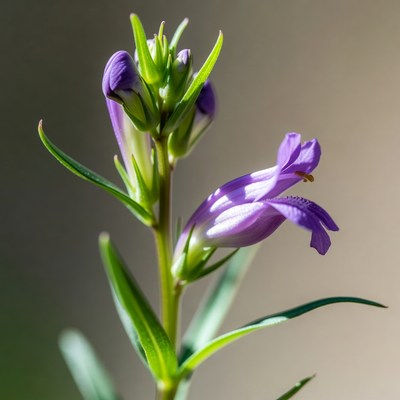 Purple flower blooms in nature