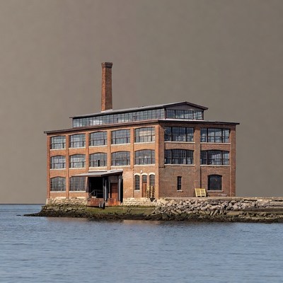 Old brick building by the water