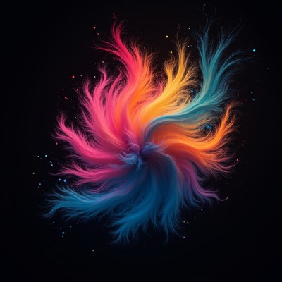 Vibrant swirling abstract design