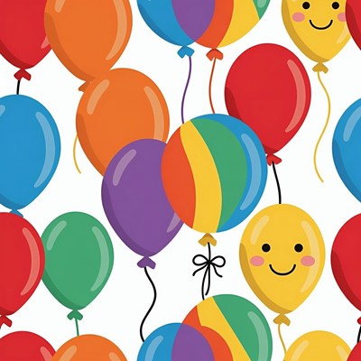 Colorful balloons in a fun pattern