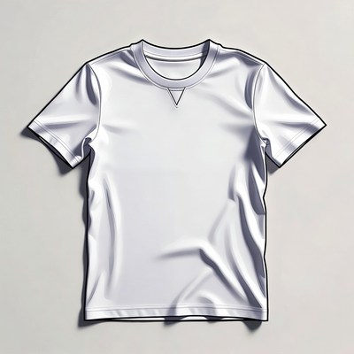 White t-shirt on plain background