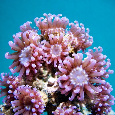 Colorful coral in the ocean