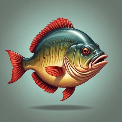 Fish swimming in a clear water background