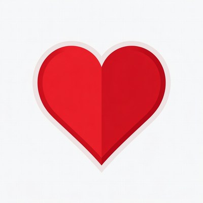Heart shape on a white background