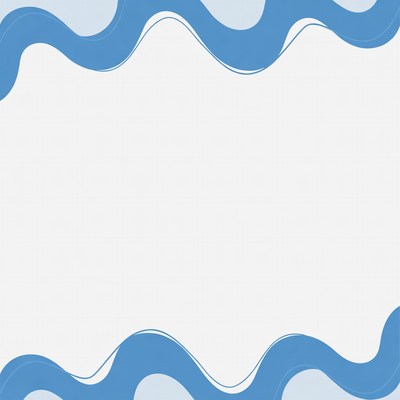 Decorative border with wave design