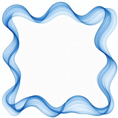 Blue waves frame for artwork