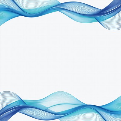 Blue waves on white background