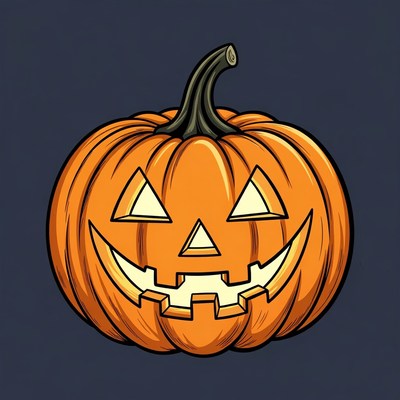 Carved pumpkin for halloween celebration