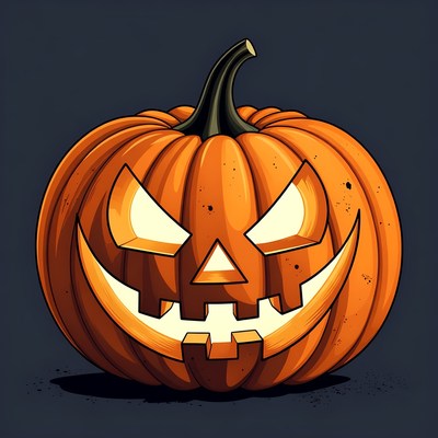 Carved pumpkin for halloween celebration