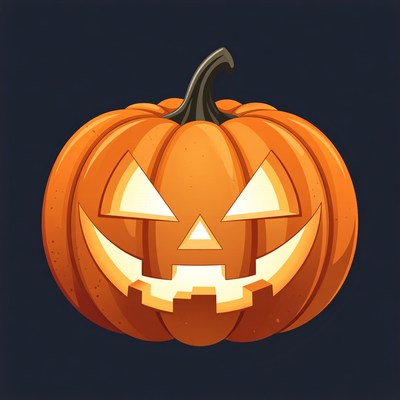 Carved pumpkin for halloween celebration