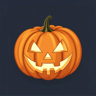 Pumpkin with carved face for halloween celebration