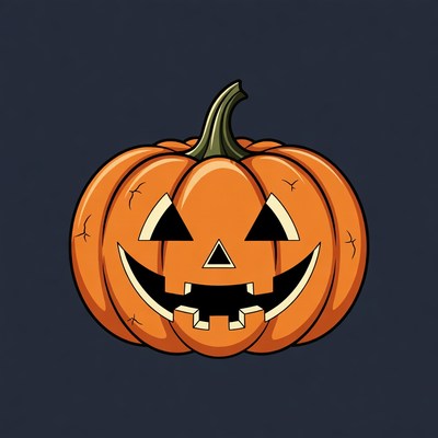 Halloween pumpkin with face design