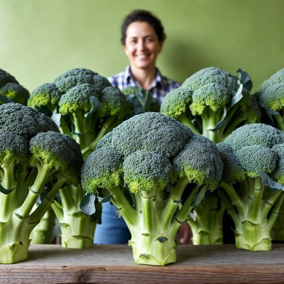 Broccoli harvest at local farm stand