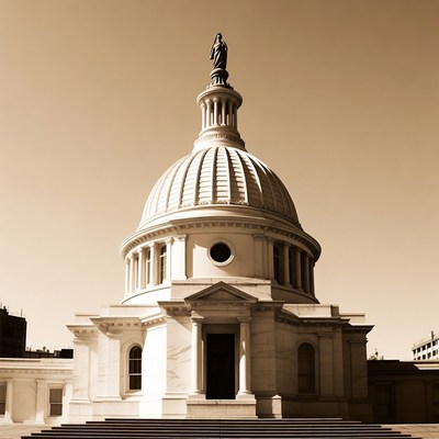 Historic dome stands against sky