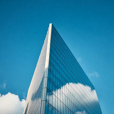 Glass building under blue sky