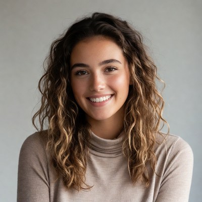 Portrait of a smiling woman indoors