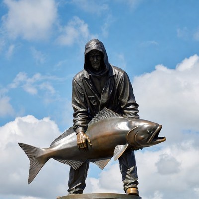 Fisherman with a large catch