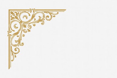 Decorative corner design pattern in gold