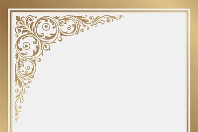 Decorative border design on blank background