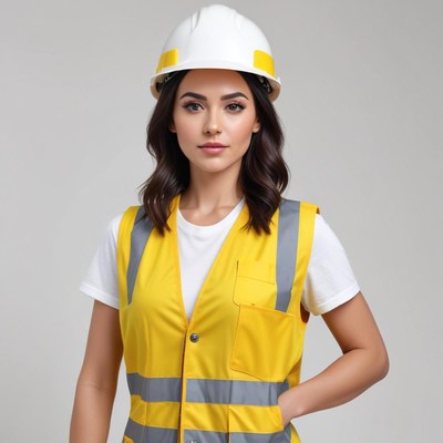 Worker in safety gear on site