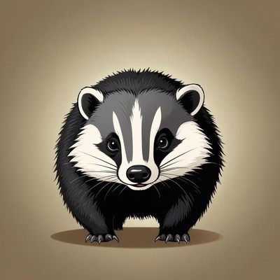 Badger in simple design