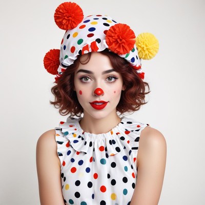 Clown portrait with colorful outfit