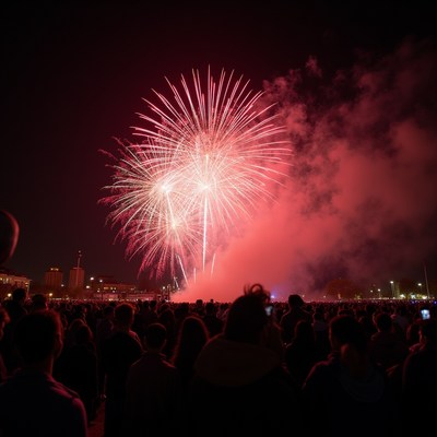 Fireworks display during night event