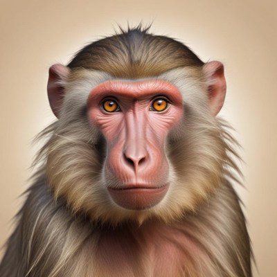 Monkey with a serious expression