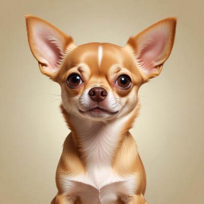 Cute brown dog sits and poses