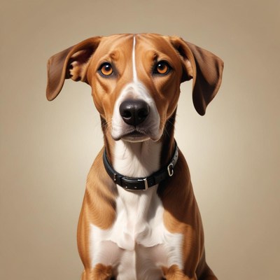 Dog posing for a calm portrait