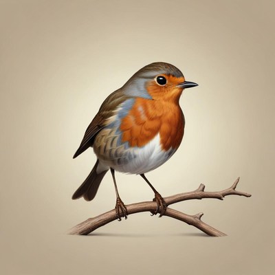 Bird perched on branch with focus